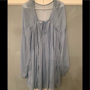 Light blue airy dress with sheer accent (Free people)